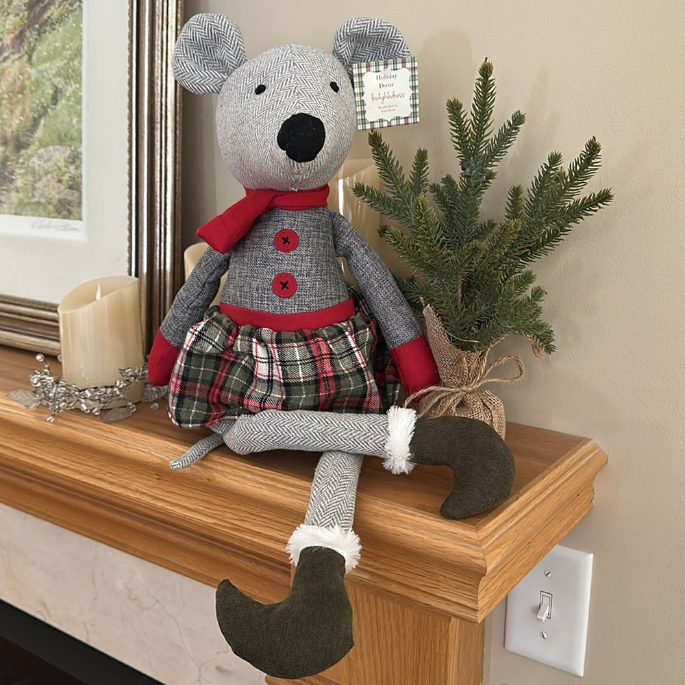 Loving Kindness Plush Mouse Decor Bean Bag Bottom Shelf Sitter 22” tall